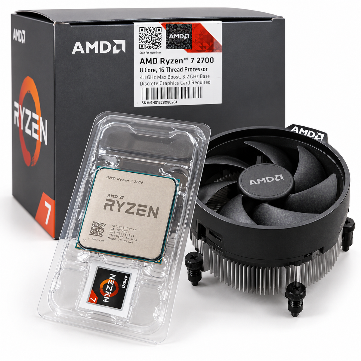 AMD Ryzen 7 2700 Boxed | 8 Kerne / 16 Threads | 4,1 GHz | AM4 | OVP + AMD Kühler